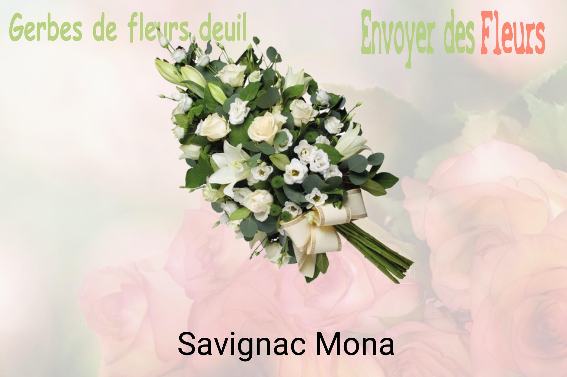 Gerbe de fleurs de deuil livrée à Savignac-Mona